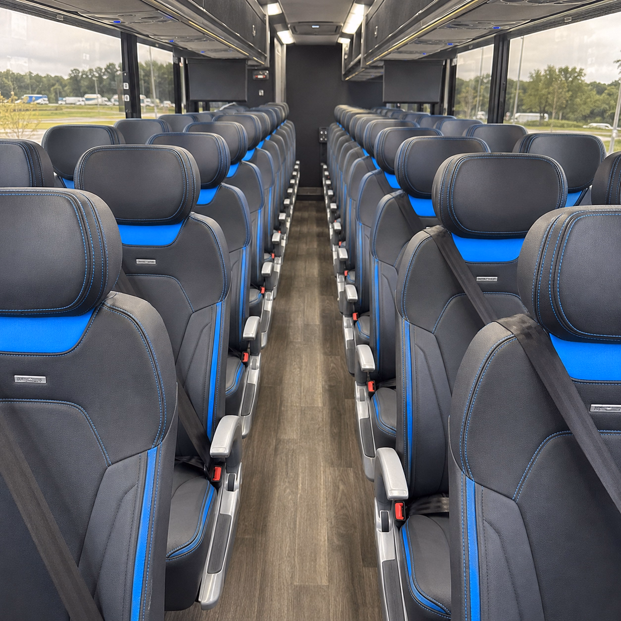 hawthorne charter bus services interior